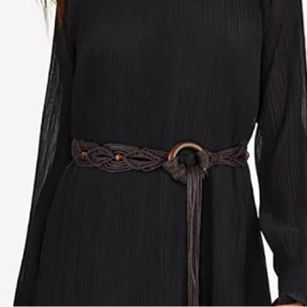 Boho Tan Knotted Belt 28-43”‎ Festival Wear Adjustable Belt